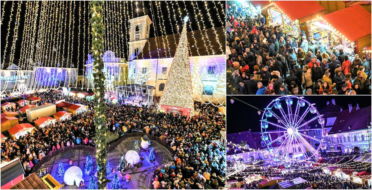 FOTO/VIDEO. Cel mai frumos târg de Crăciun din Transilvania si-a deschis porțile