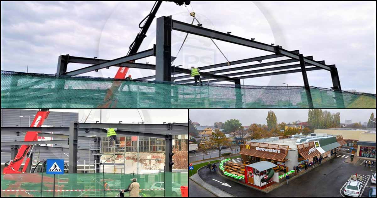 FOTOGALERIE. Construcția McDonald’s Satu Mare, tot mai aproape de finalizare