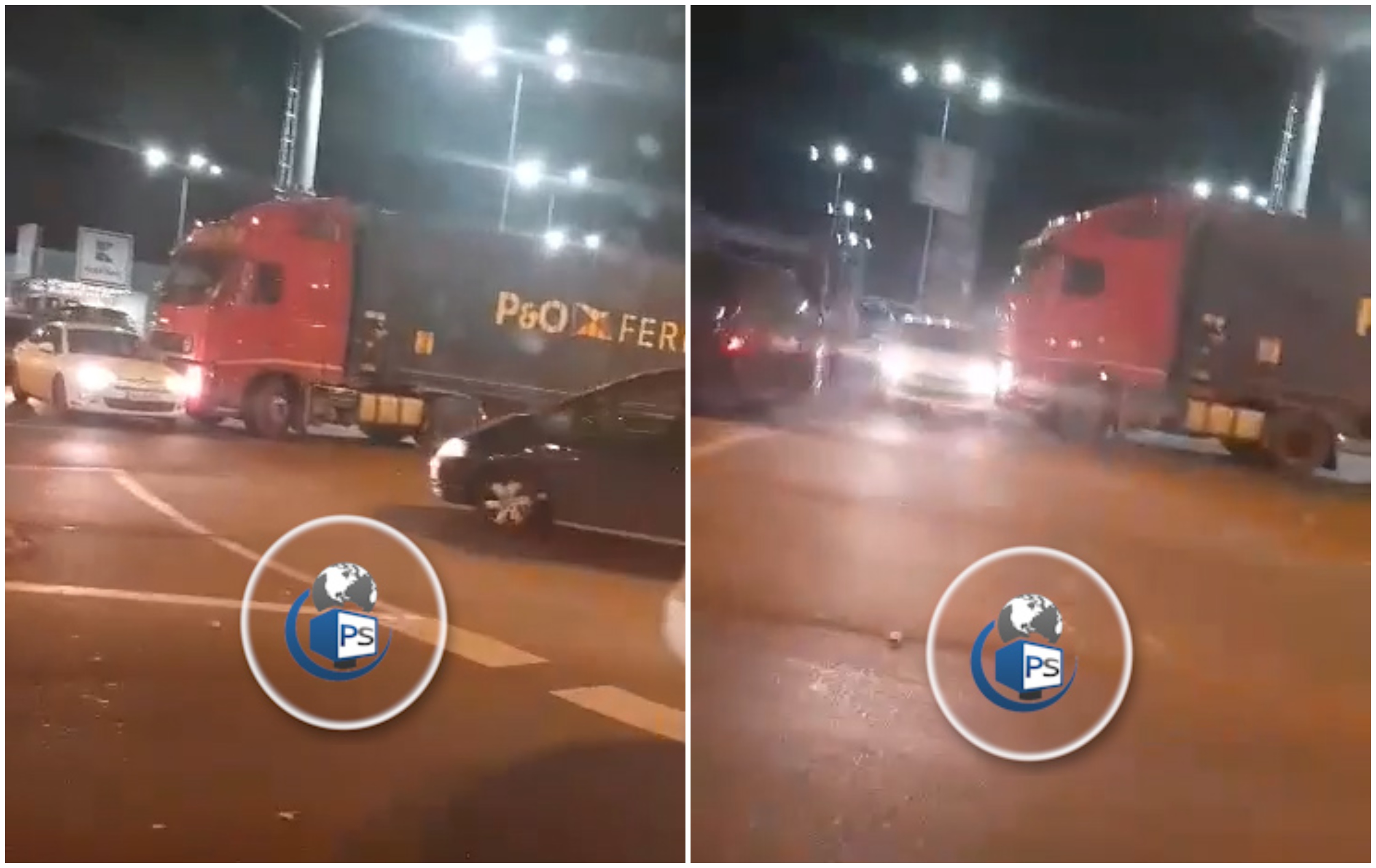 VIDEO. Accident pe Drumul Botizului. Un TIR a lovit în plin o mașină