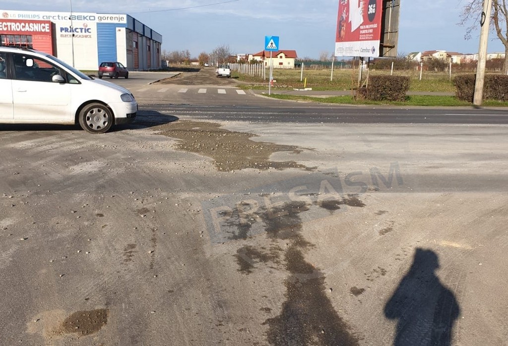 FOTO/VIDEO. Pericol real pentru mașini pe Drumului Careiului. Marile firme fac legea?!