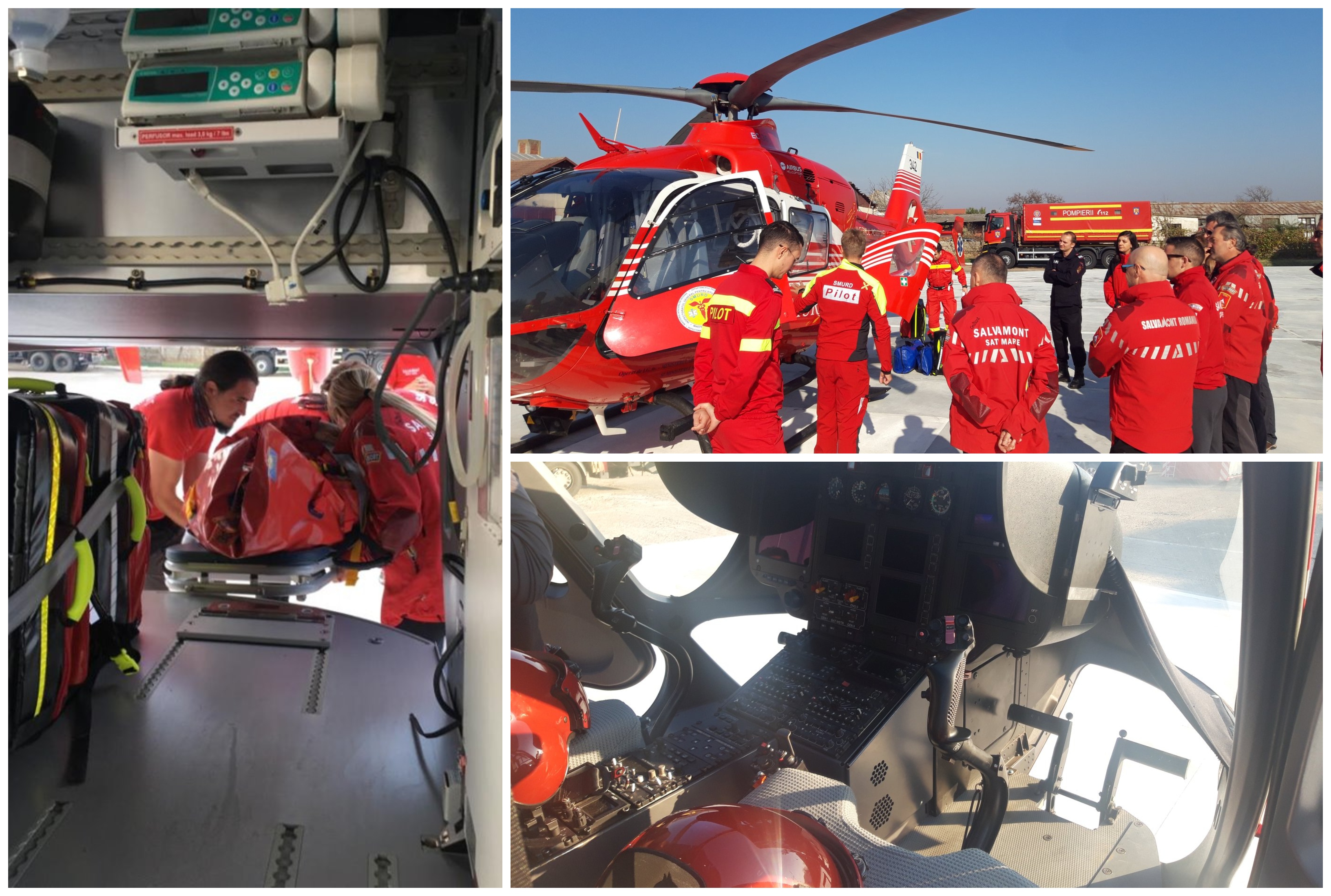 FOTOGALERIE. Cum arată elicopterul SMURD care intervine pe Satu Mare