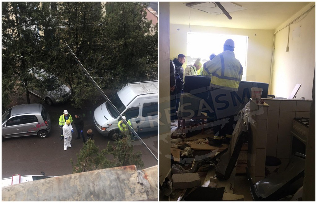 FOTO. Cei mai buni experți din România cercetează cauzele exploziei din Satu Mare