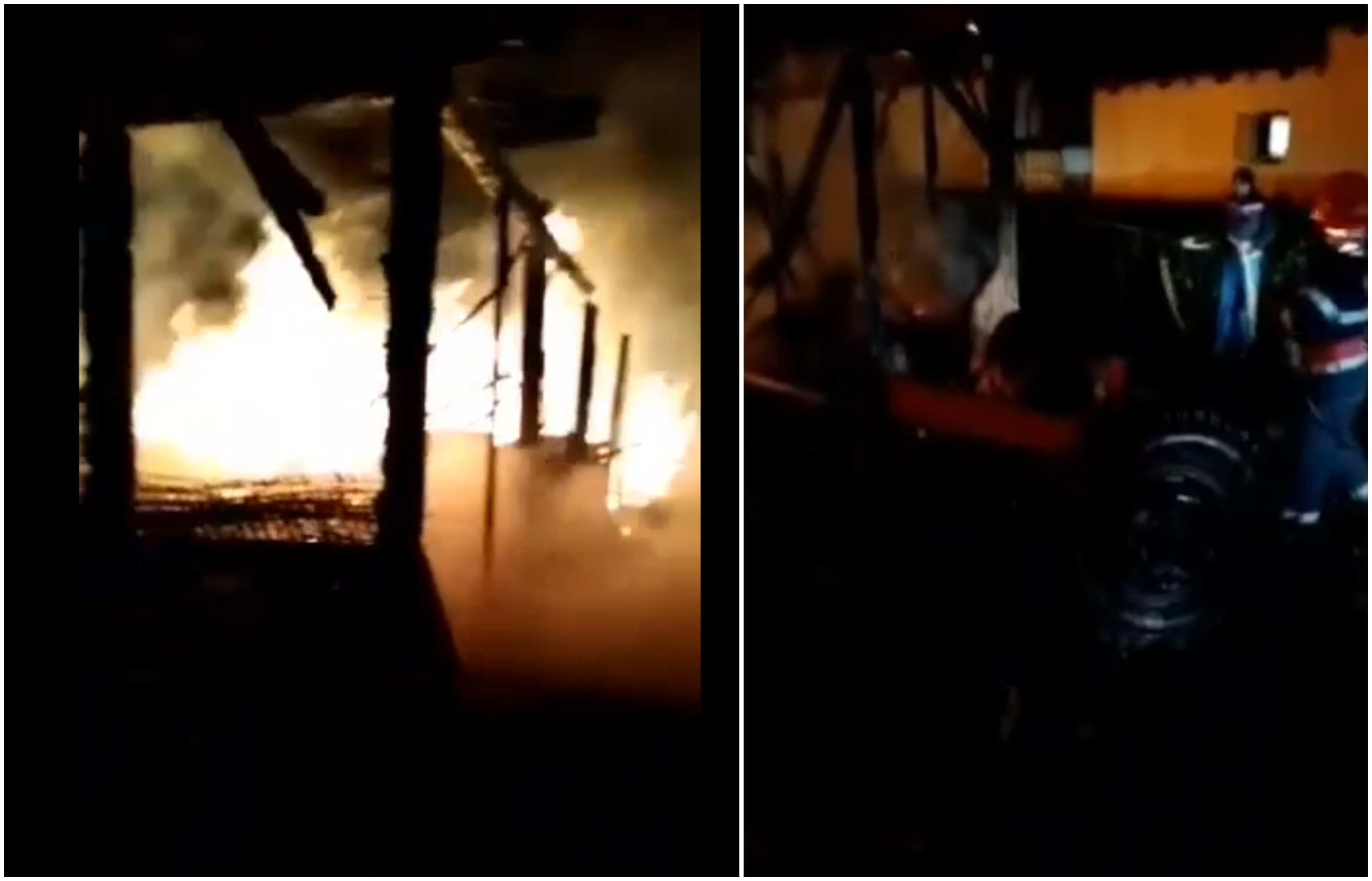 VIDEO. Un bărbat, care stă într-un WC, a dat foc unei proprietăți a Primăriei Porumbești