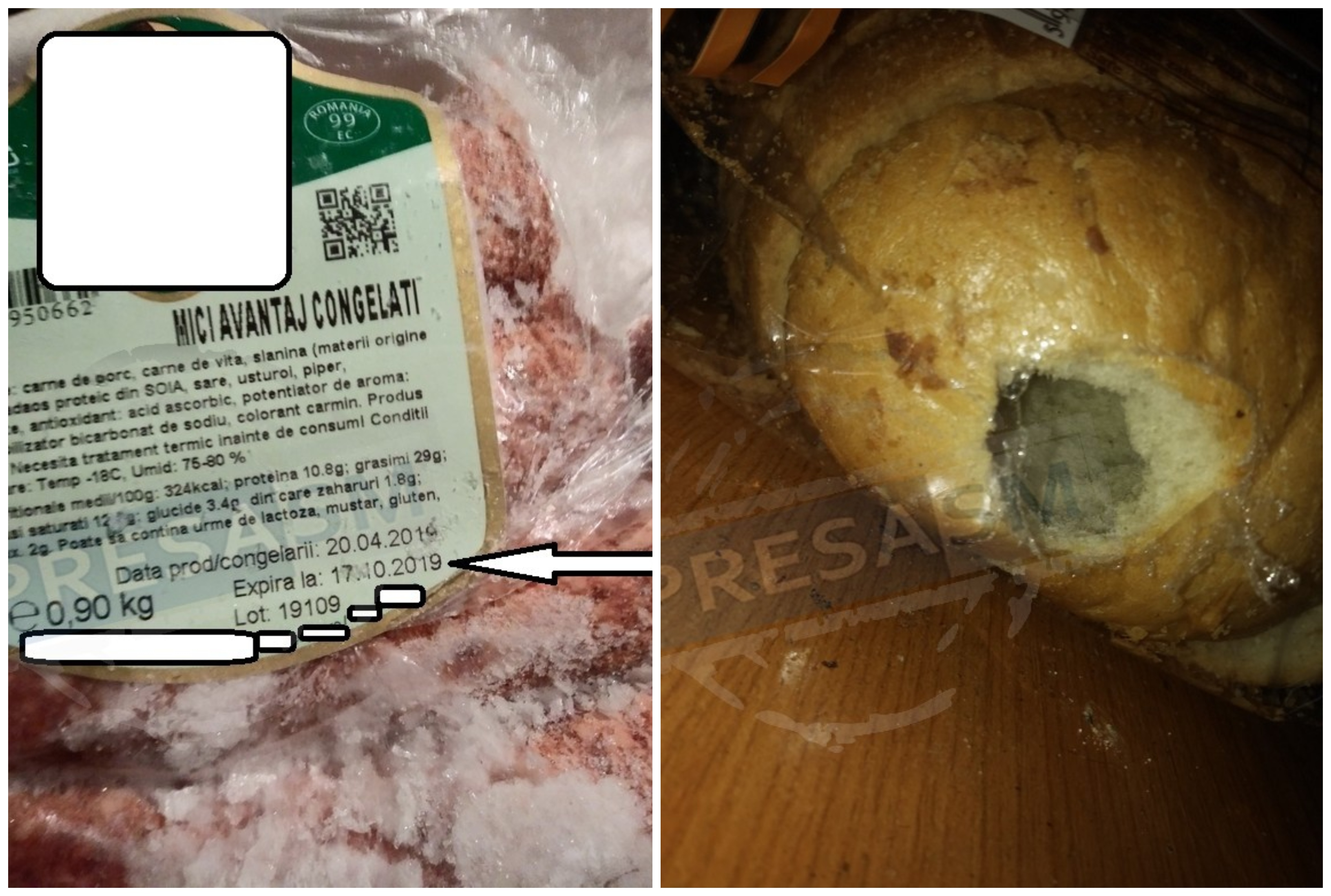 FOTO. Mici expirați și pâine ”savurată” de șoareci. Oferta unui magazin din județ