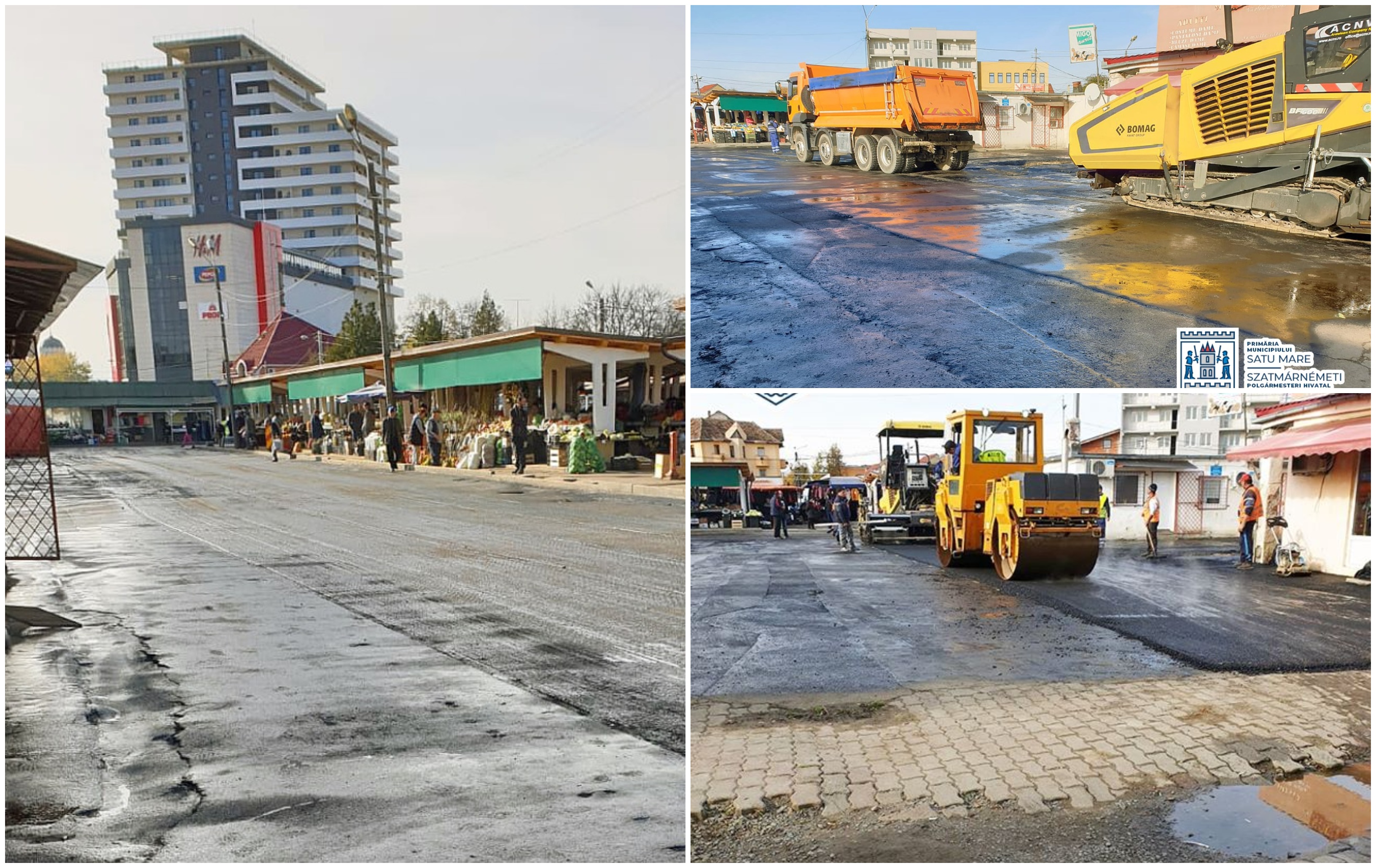 FOTOGALERIE. Piața Mare din Satu Mare se schimbă la față! Lucrări intense