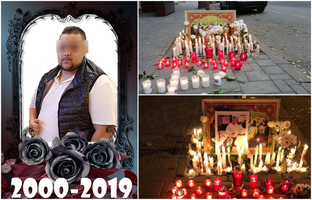 FOTO. Prietenii au aprins lumânări în fața clubului în care a murit Kristian (19 ani)