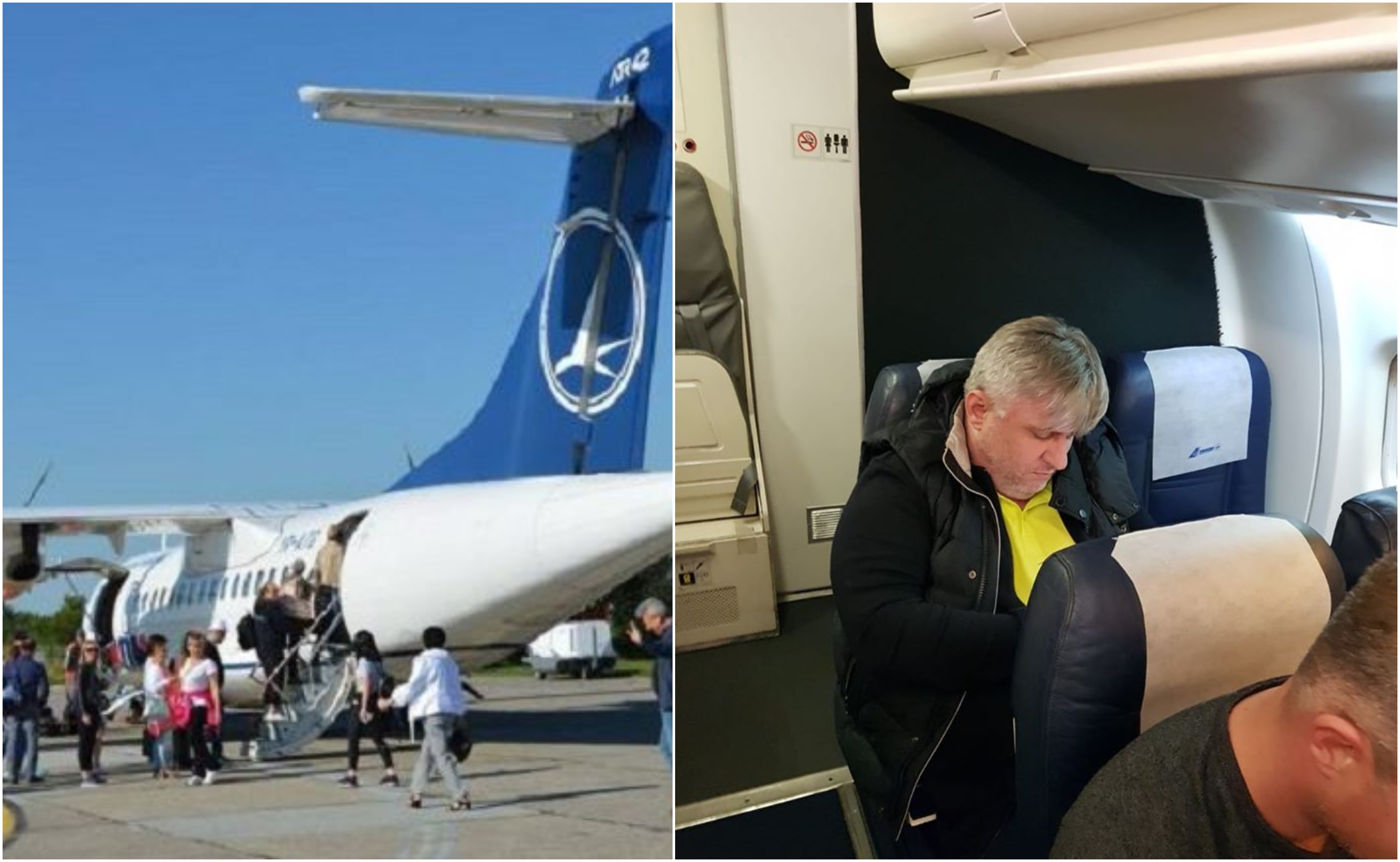 FOTO. Avionul TAROM spre Satu Mare, ținut pe loc pentru un politician?!
