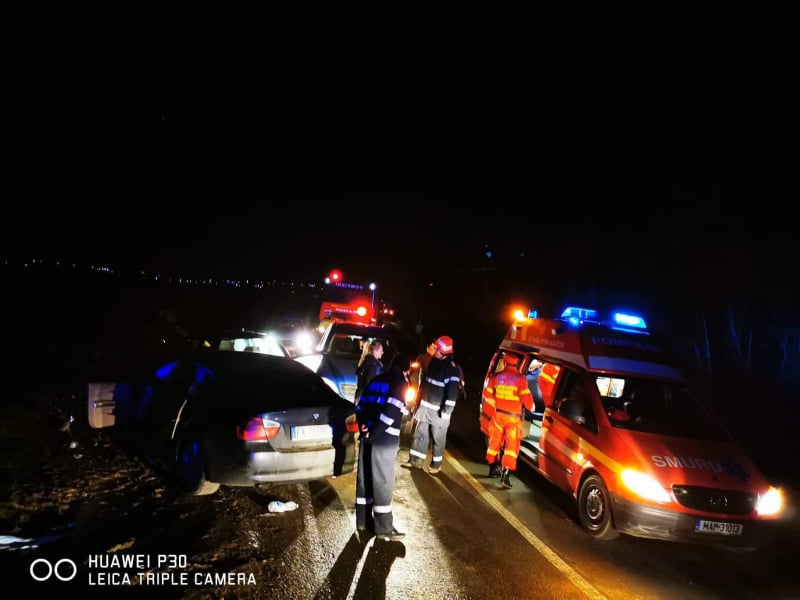 FOTO/VIDEO. Cod ROȘU. Accident în lanț cu multiple victime în județul Satu-Mare