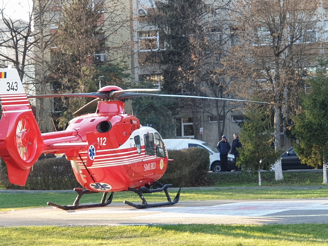 FOTO. Sătmărean în stare critică, transportat cu elicopterul de la Satu Mare la Cluj