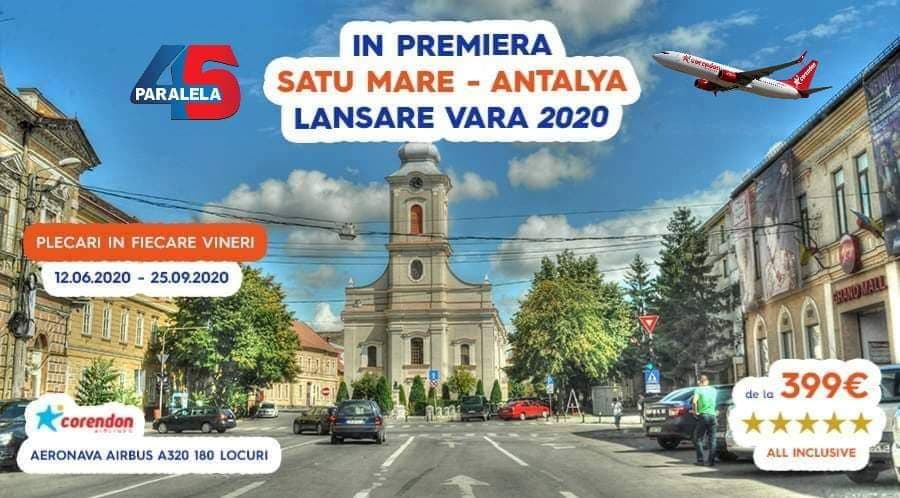 Curse spre Antalya de la Satu Mare. Care este orarul de zbor și cât costă un sejur de patru stele (P)