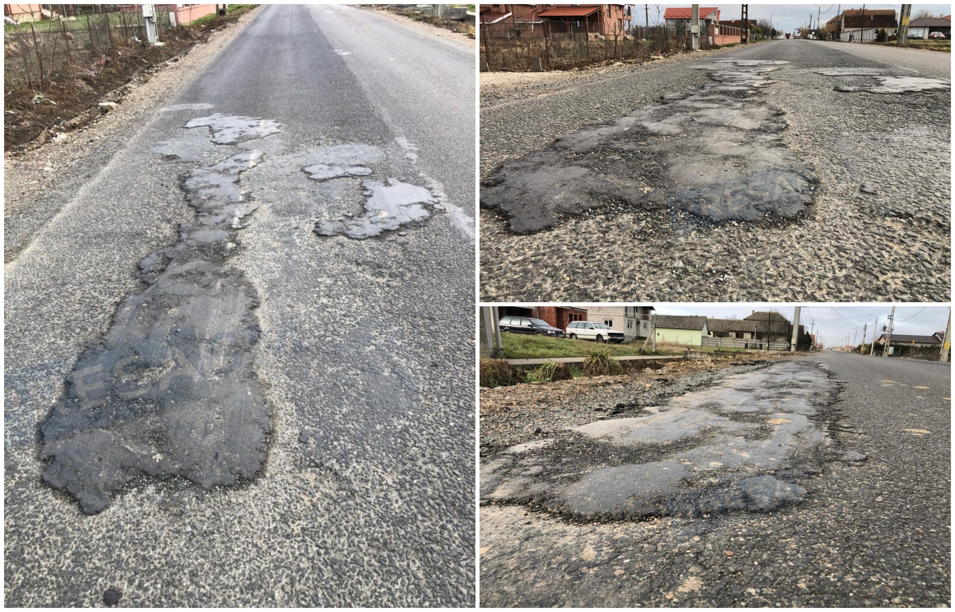 FOTO/VIDEO. Somnul minții! Drum reabilitat, peticit deja înainte de a fi terminat!