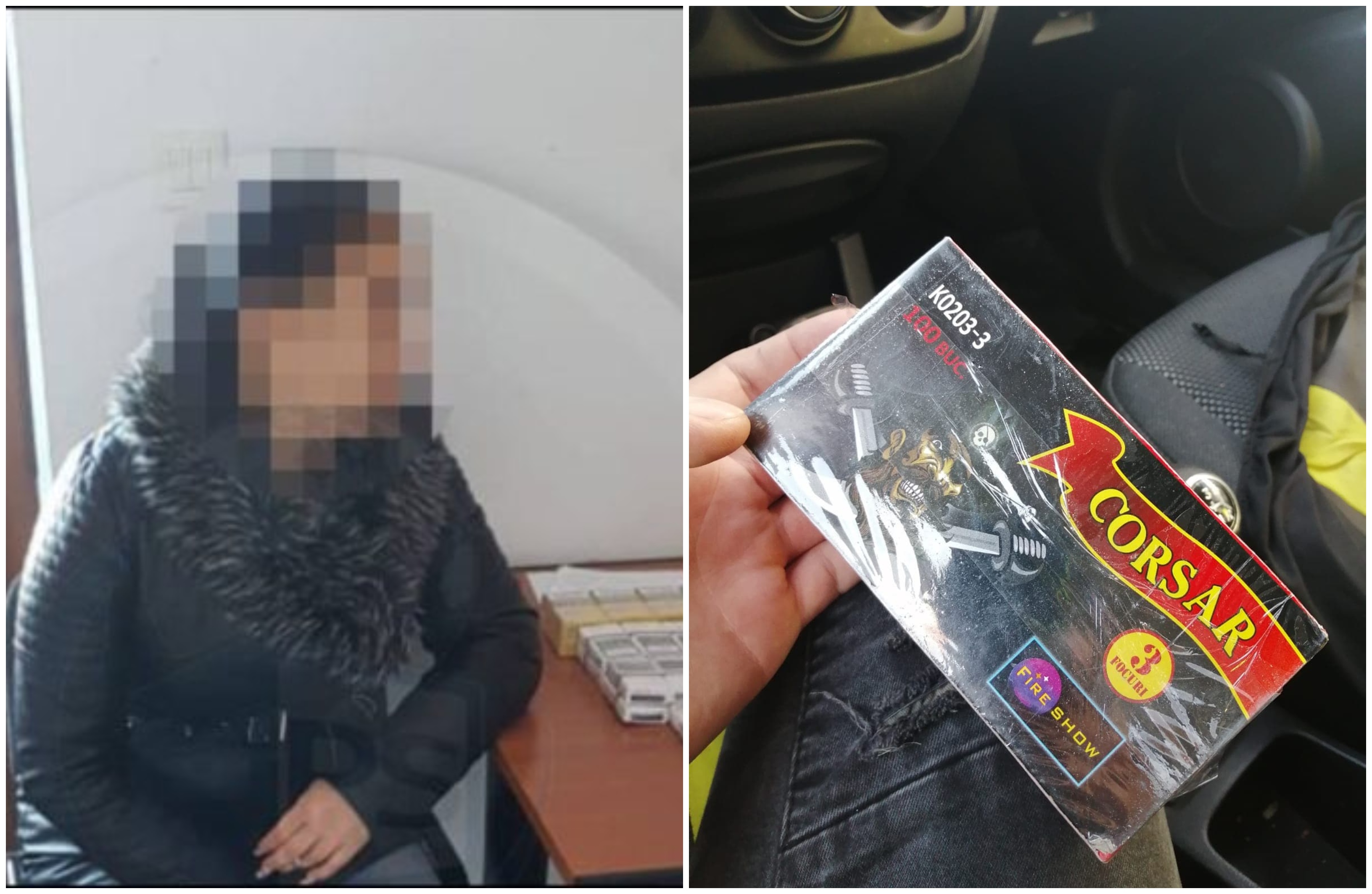 FOTO. Prinsă cu țigări în Piața Someș, a fost prinsă și cu pertarde mai târziu!