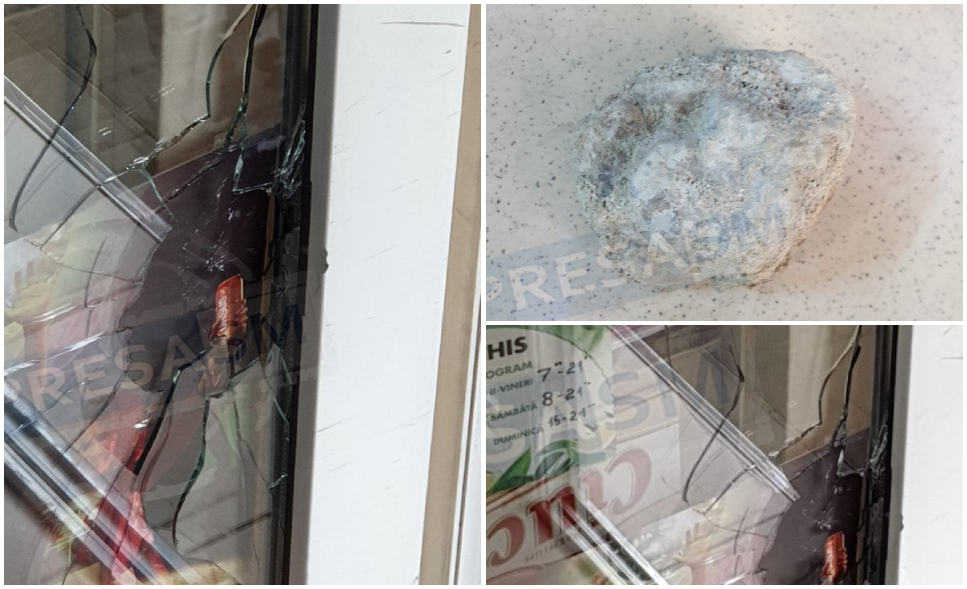 FOTO/VIDEO. Magazin vandalizat în centrul municipiului Satu Mare. Și furturi repetate