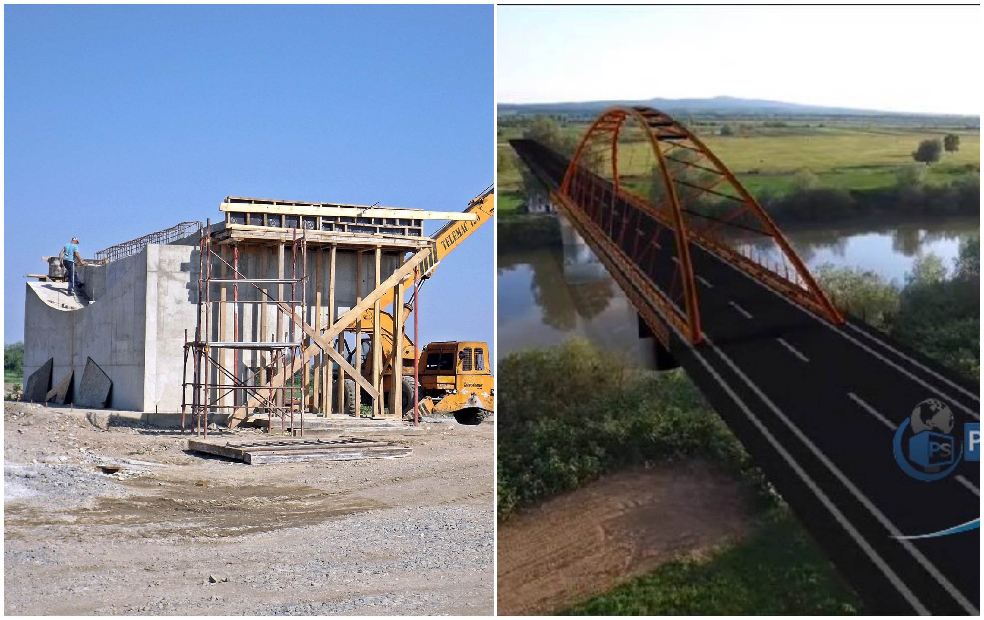 FOTO. Podul care leagă Satu Mare de Maramureș, finalizat anul viitor! La Pomi-Seini