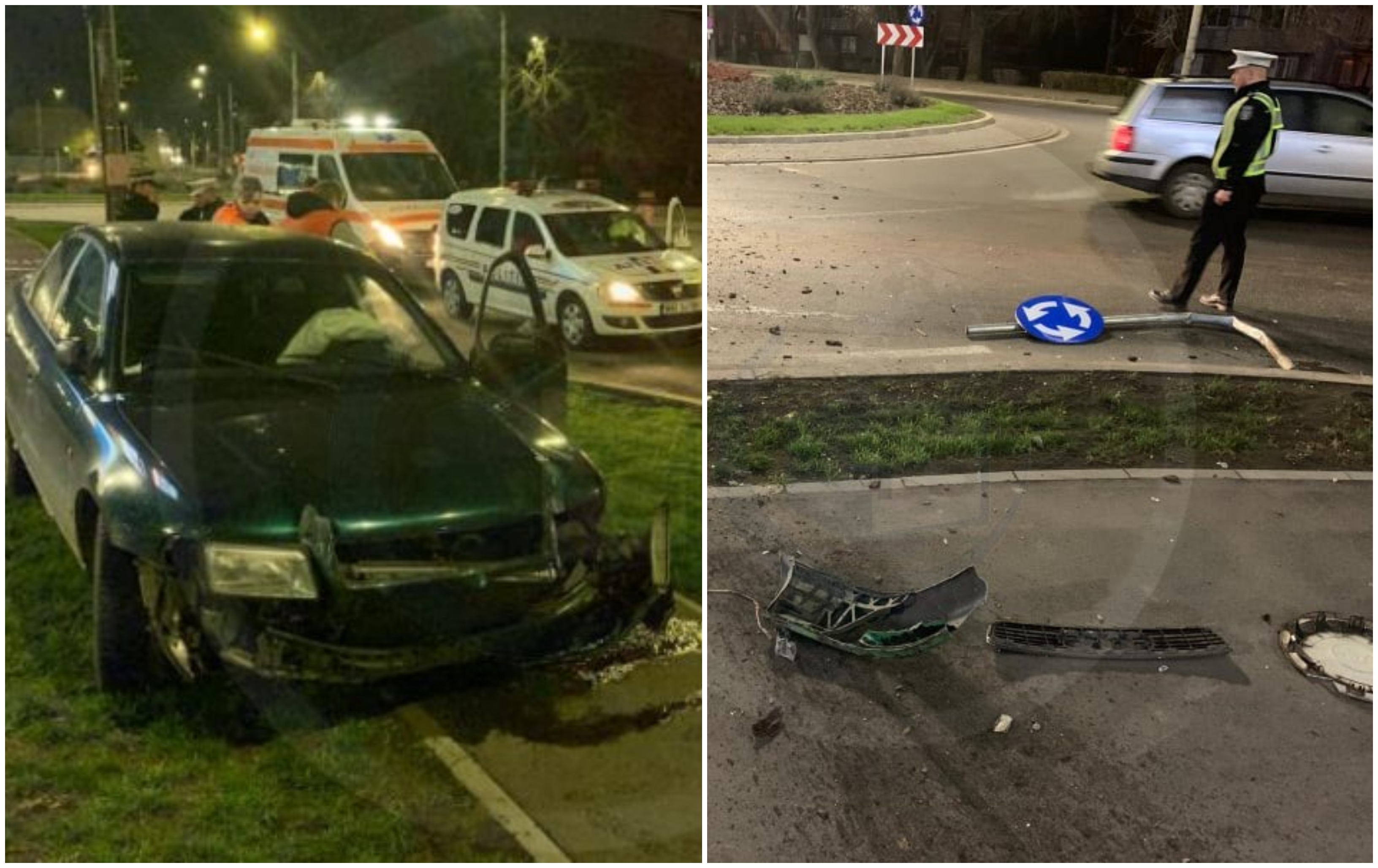 FOTOGALERIE. Cadoul polițiștilor pentru șoferul beat mort, care a spulberat sensul de la NEPI