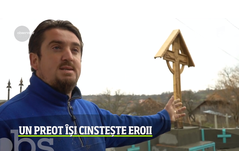 FOTO. Preotul sătmărean care a construit singur un monument! Slujitor real al comunității