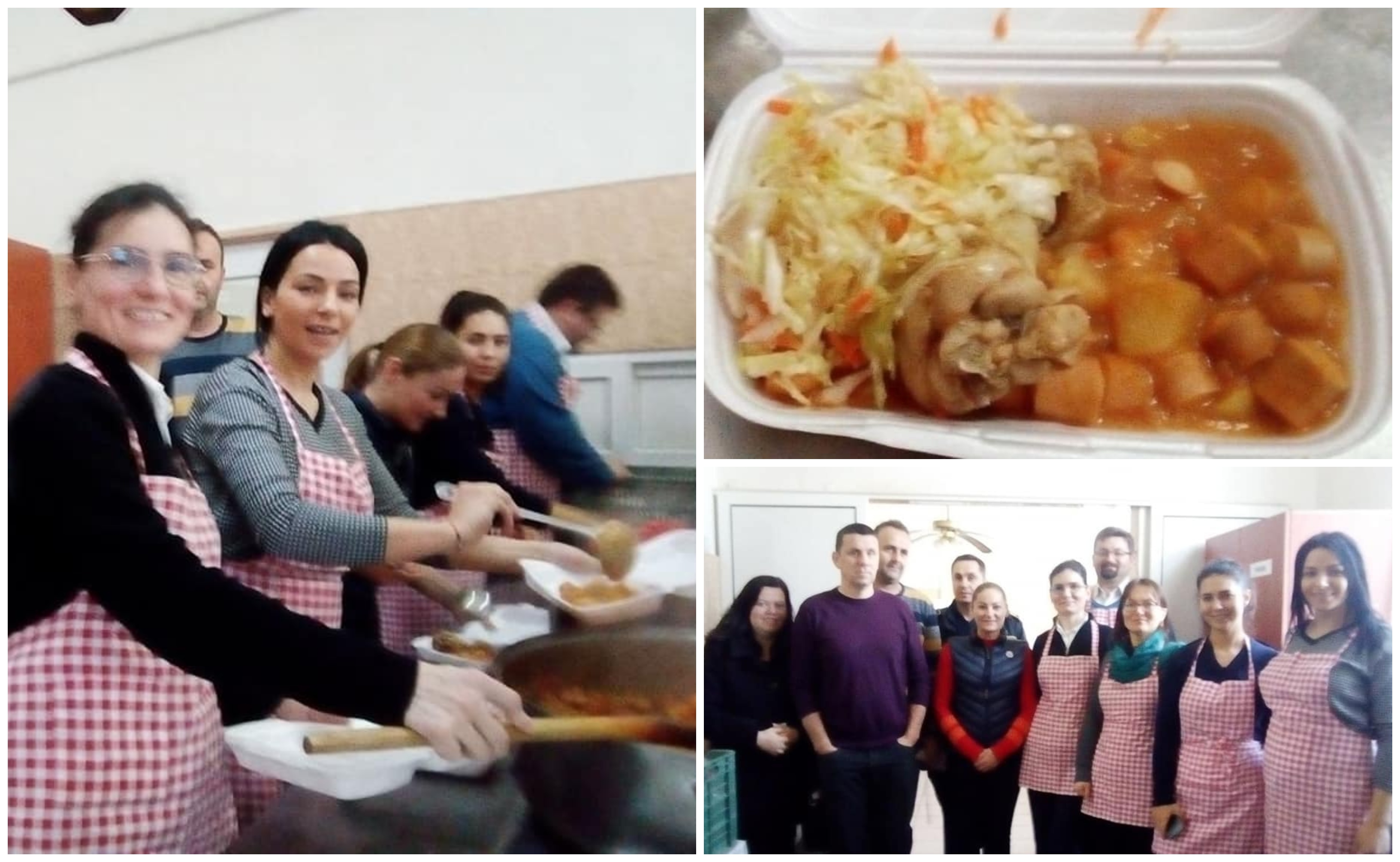 FOTO. Ce gest! Voluntari sătmăreni gătesc și duc mâncare caldă oamenilor străzii