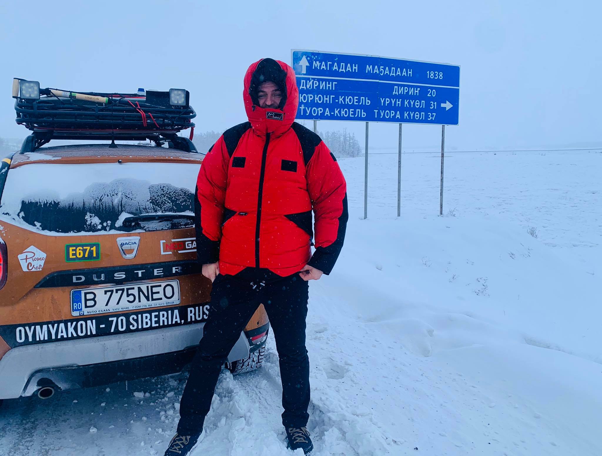 FOTO. Probleme pentru soții Bertici în Siberia. Duster-ul, ”aproape să se rupă” la -50 de grade