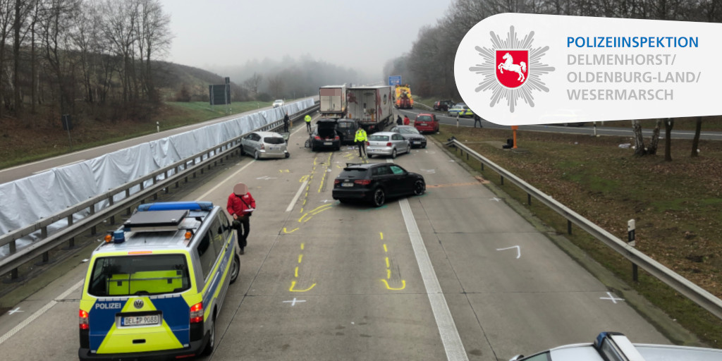 FOTO. Prăpăd pe o autostradă din Germania. Printre cei implicați sunt și români