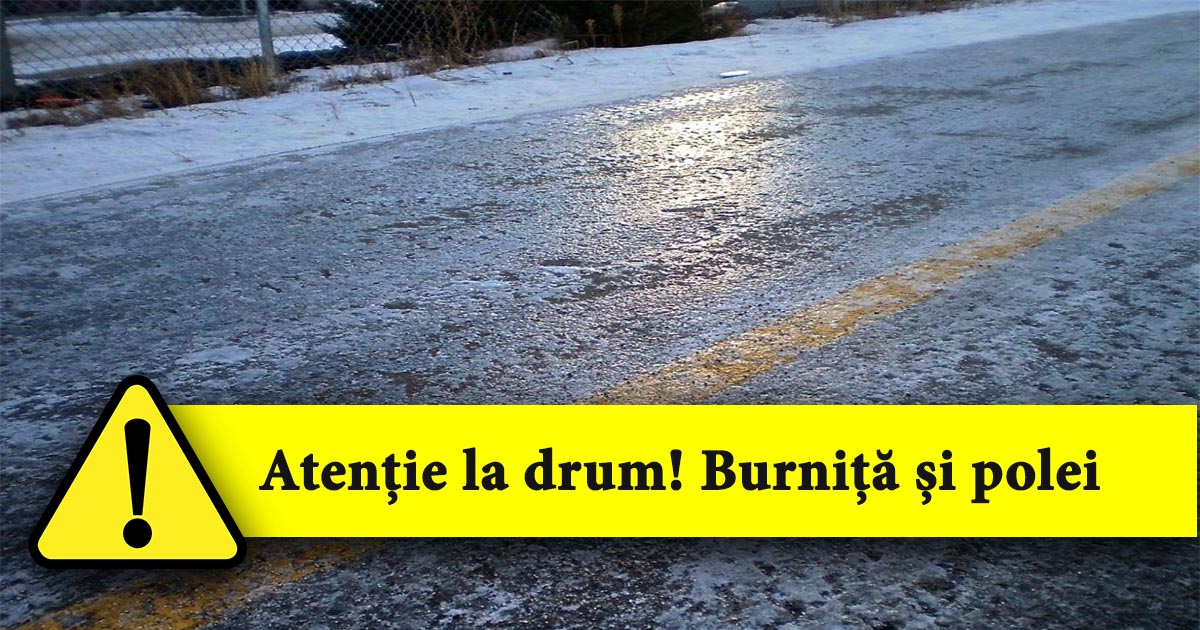 Avertizare ANM: Cod galben de burniță, cu depuneri de polei