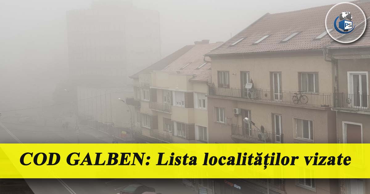 Când expiră avertizarea de ceață densă la Satu Mare. Zeci de localități sub Cod galben