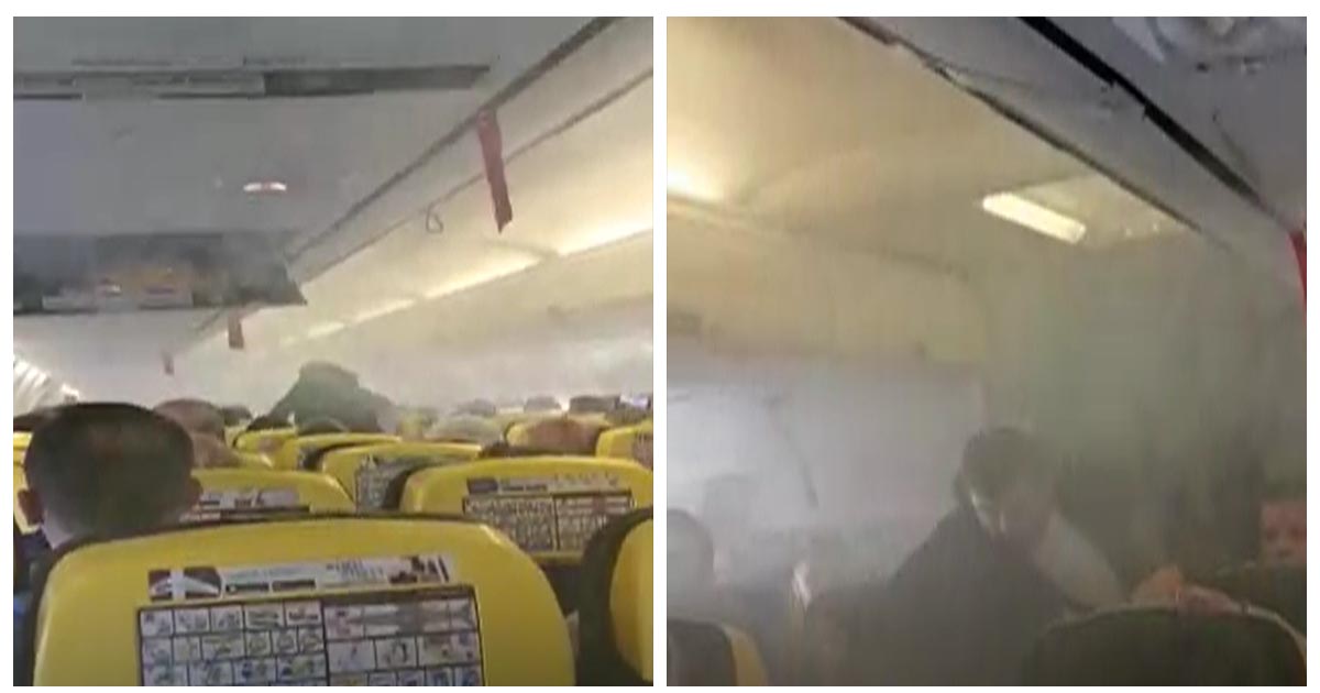 VIDEO. Fum și strigăte după ajutor într-un avion din România: ”Mamă, murim aici, băi!”