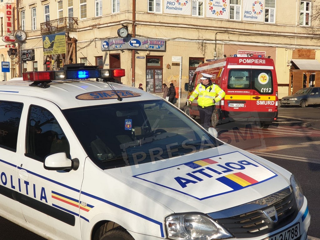 Accident în municipiul Satu Mare. Pieton lovit de mașină. Șoferul s-a făcut nevăzut