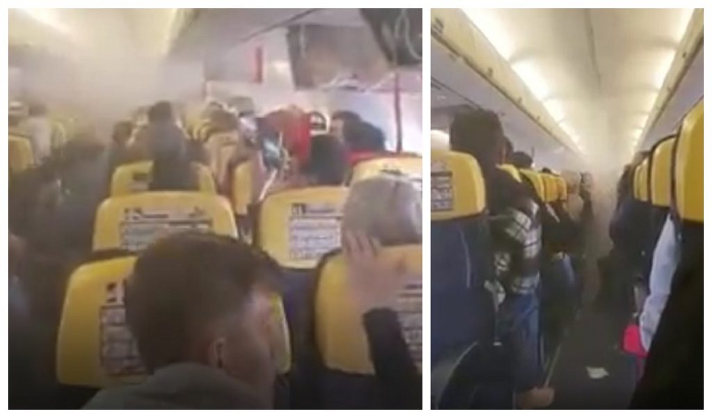 VIDEO. Ryanair explică de ce avionul s-a umplut de fum. Pasagerii au intrat în panică