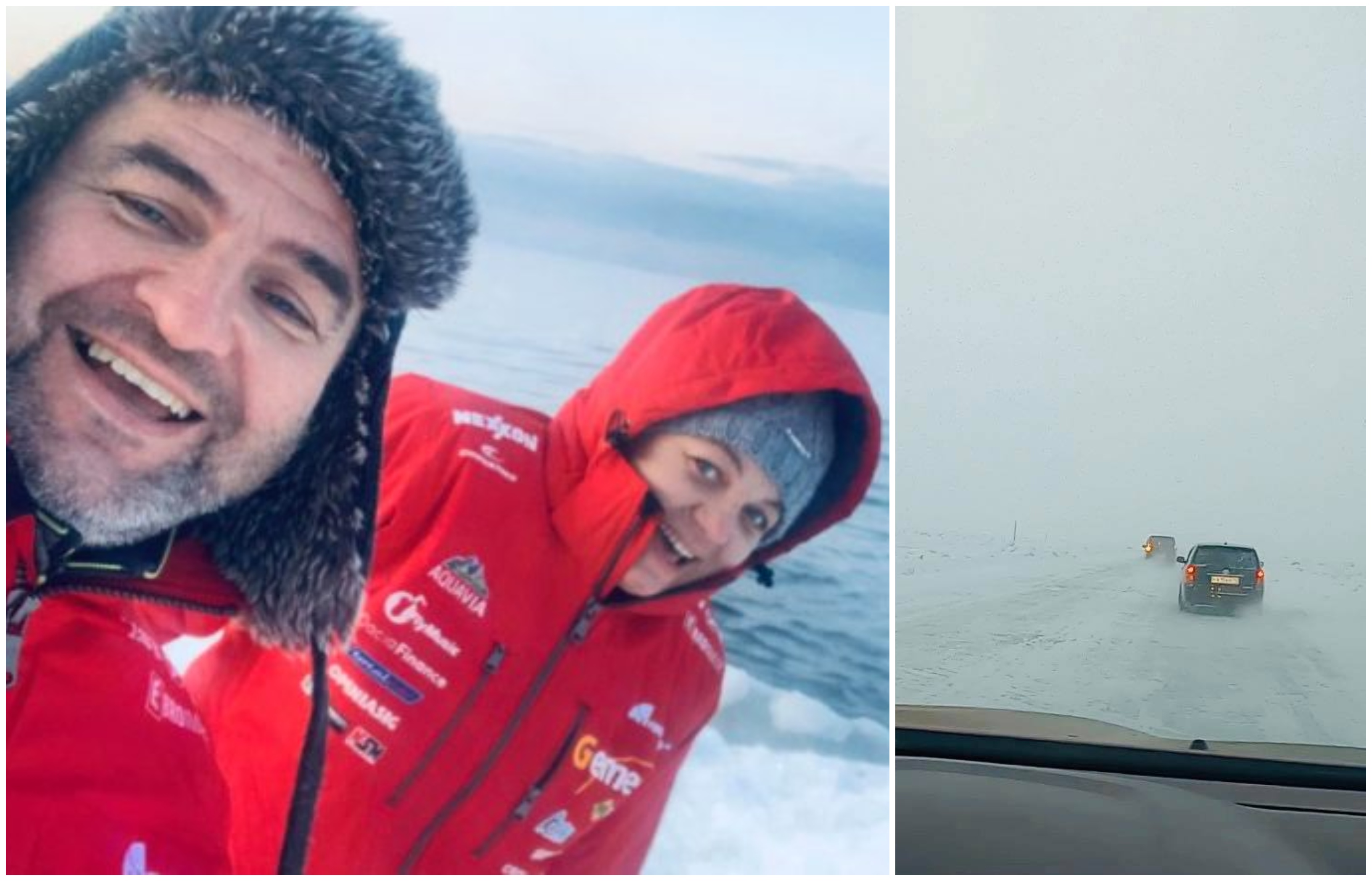 FOTO. Soții Bertici au ajuns în cel mai rece oraș din lume. Au traversat cu bine râul înghețat