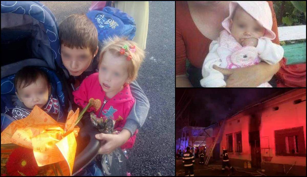 FOTO/VIDEO. Patru copilași au murit arşi de vii. Părinții, cercetați pentru ucidere din culpă