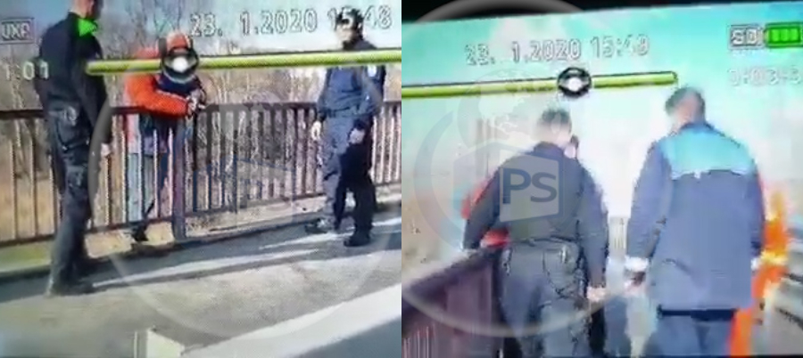 VIDEO. Intervenție ca la carte a polițiștilor. Sinucigașul, salvat