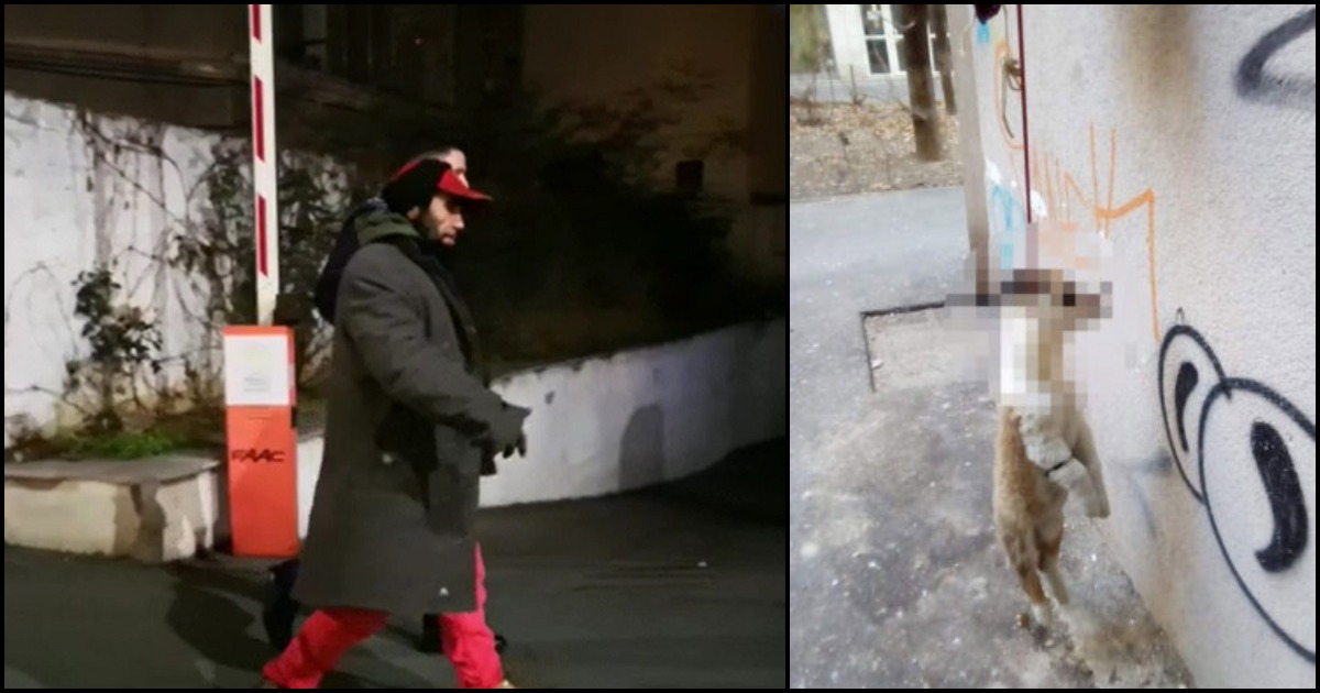 FOTO/VIDEO. Individul care a spânzurat un câine de țeava de gaz a fost prins