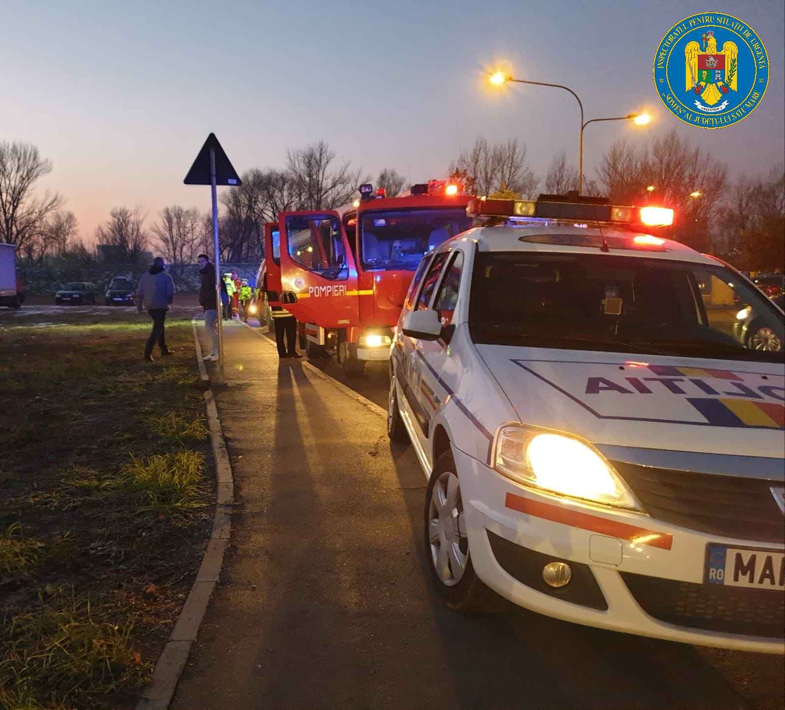 Incendiu la o casă din municipiul Satu Mare. Mobilizare a Pompierilor și Poliției