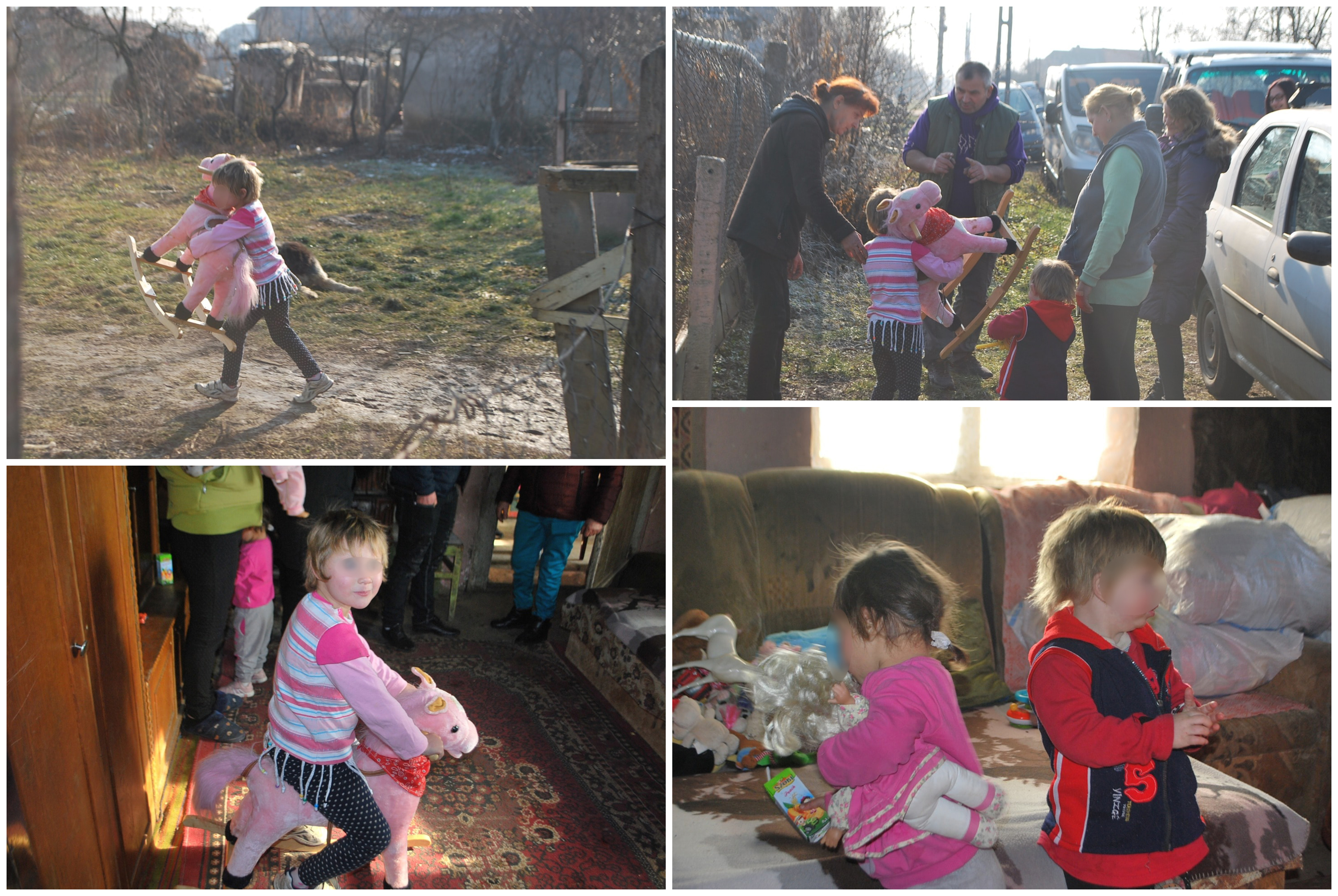 FOTO. Șase copilași care trăiesc în frig și-n foame, ajutați de zeci de sătmăreni!