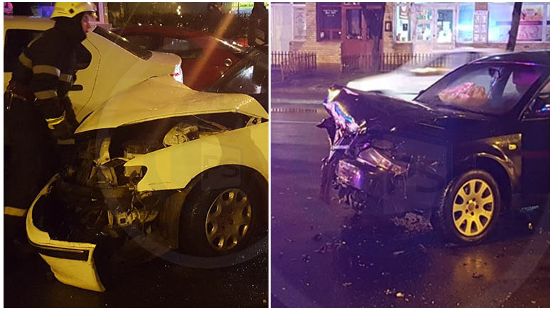 FOTO/VIDEO. Accident foarte grav în intersecția Soarelui. Cel puțin o persoană a fost rănită