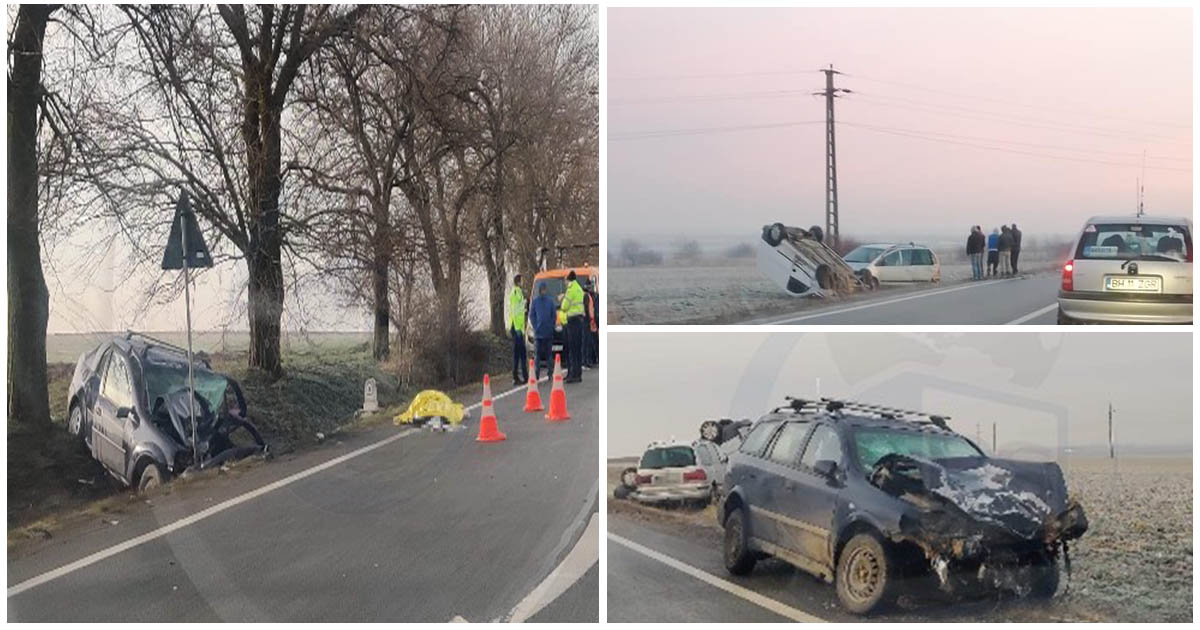 FOTOGALERIE. Accident cu 7 victime. Un tânăr a murit pe loc, patru mașini implicate
