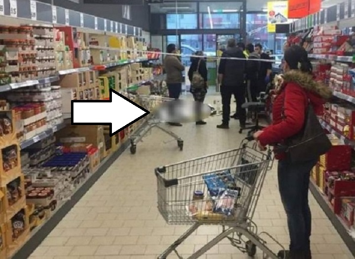 FOTO. Un client a murit în Lidl, oamenii și-au văzut liniștiți de cumpărături!