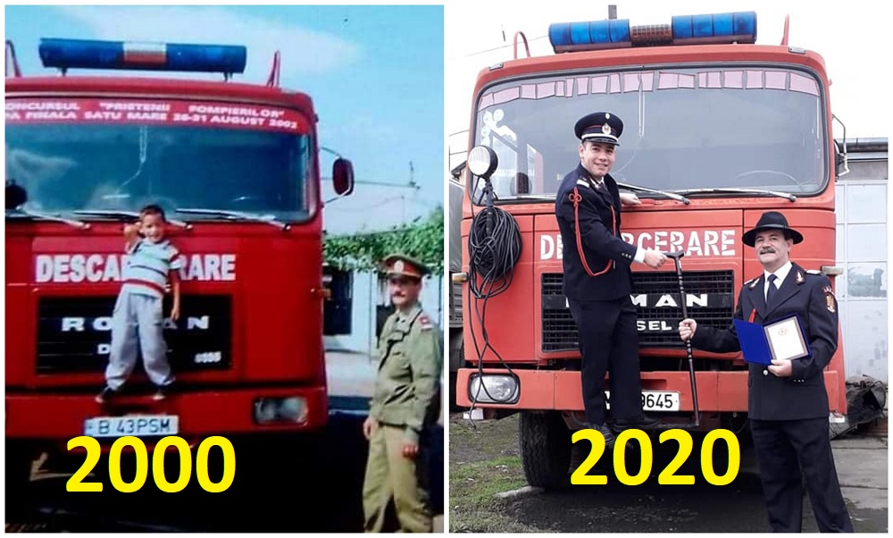 FOTO. Tată și fiu, lucrează împreună la Pompierii din Satu Mare! După 20 de ani!