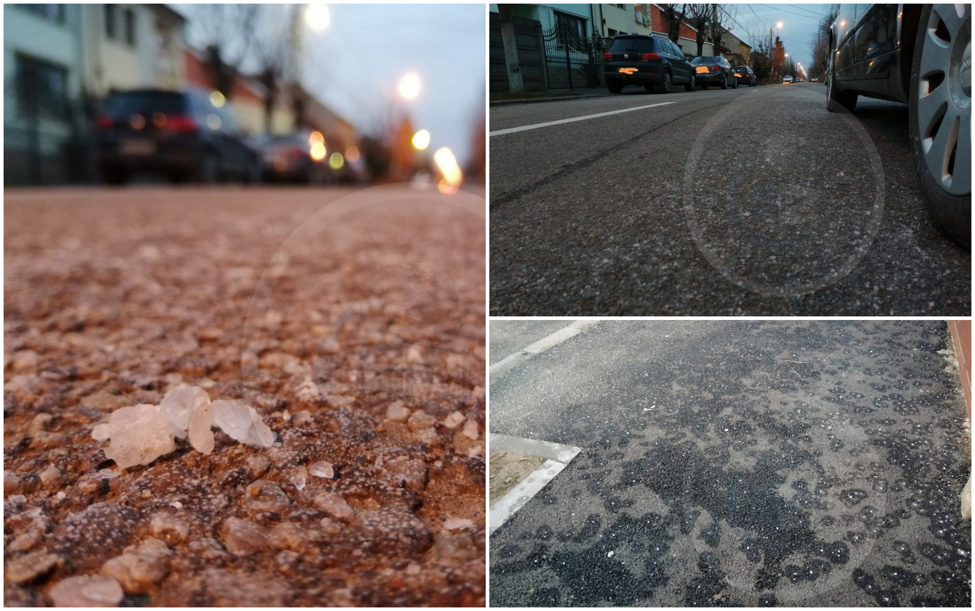 FOTO. Sătmarul minunilor! Se aruncă cu sare pe șosele, în Satu Mare. Unde e înghețul?!