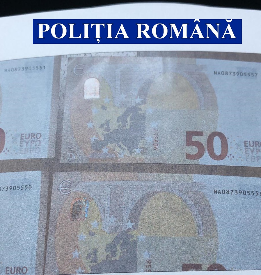 FOTO. Percheziții și rețineri. Au făcut cumpărături cu euro falși, la Satu Mare