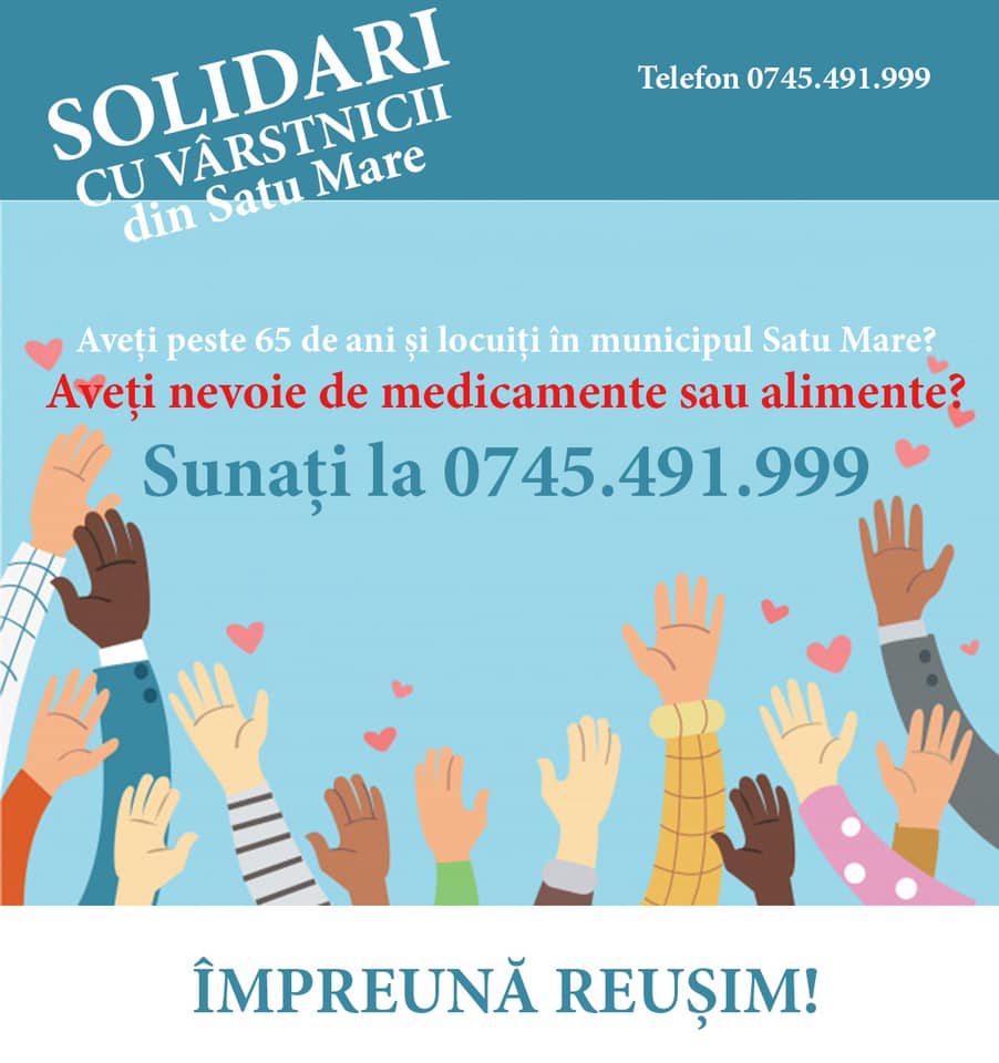 PREVENȚIE CORONAVIRUS. Voluntari din Satu Mare se mobilizează pentru a ajuta vârstnicii!