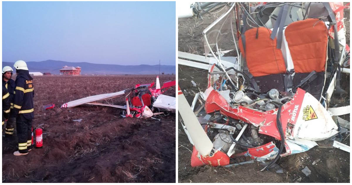 FOTOGALERIE. Accident aviatic, cu doi morți, în vestul României