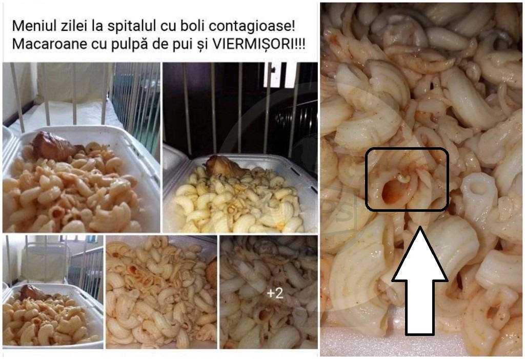 DSP a făcut anchetă la Spital în cazul ”macaroane cu vierme”. Surpriză: nu a găsit nimic