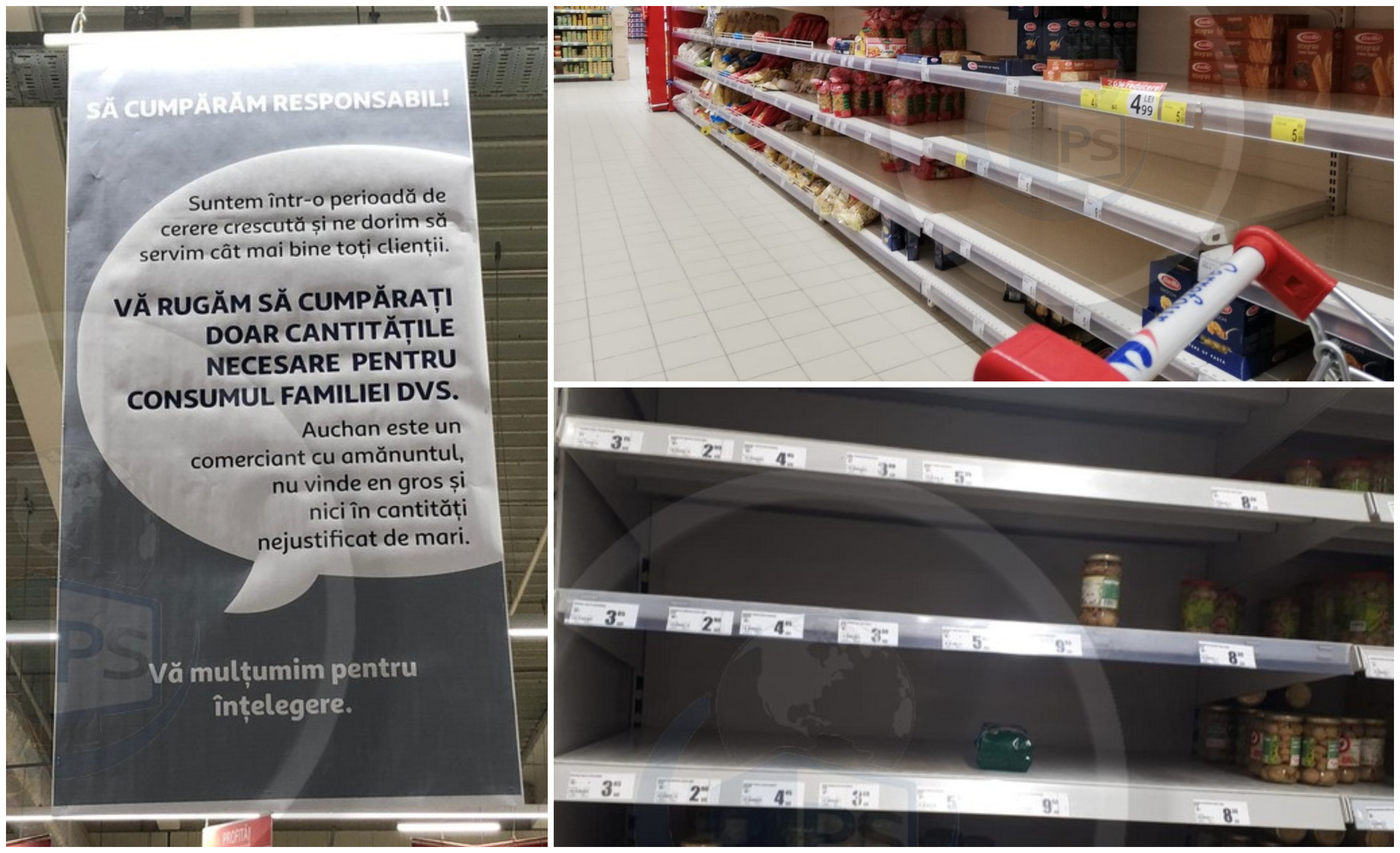 FOTOGALERIE. Apel la cumpărături responsabile! Nu goliți rafturile supermaket-urilor