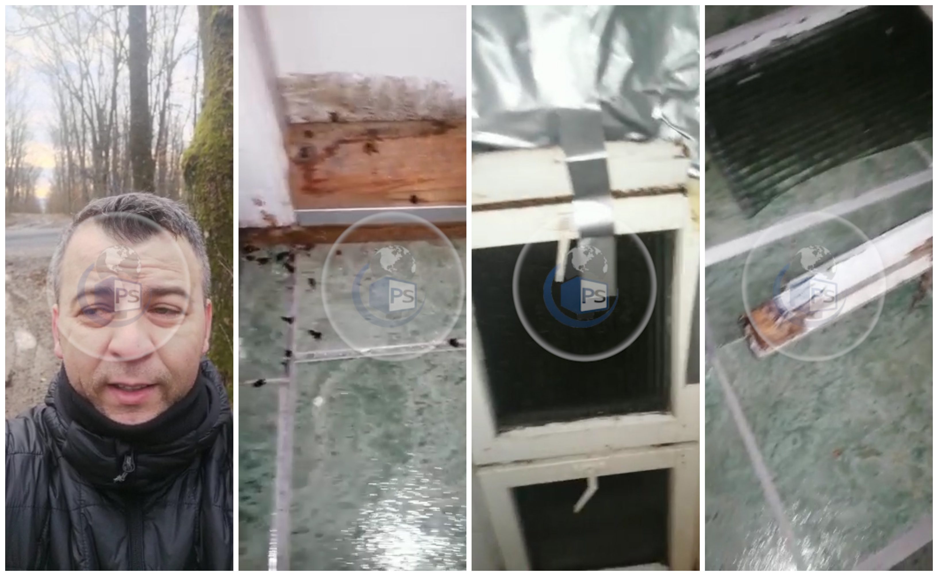 FOTO/VIDEO. Carantină cu gândaci și geamuri sparte în Satu Mare. Oamenii dorm în mașini!