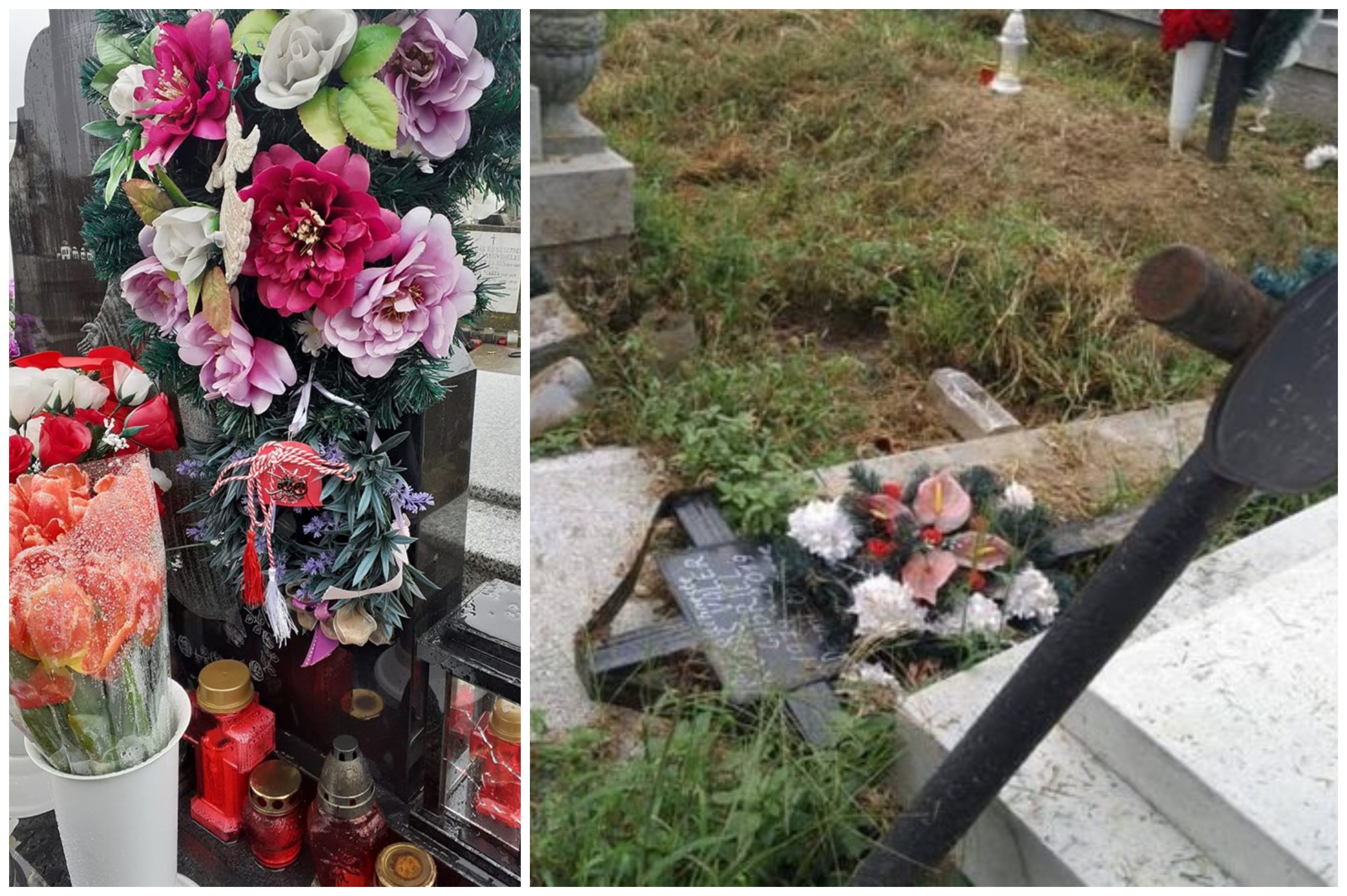 FOTO. Furturi și distrugeri în cimitirele din municipiul Satu Mare! Oamenii sunt revoltați