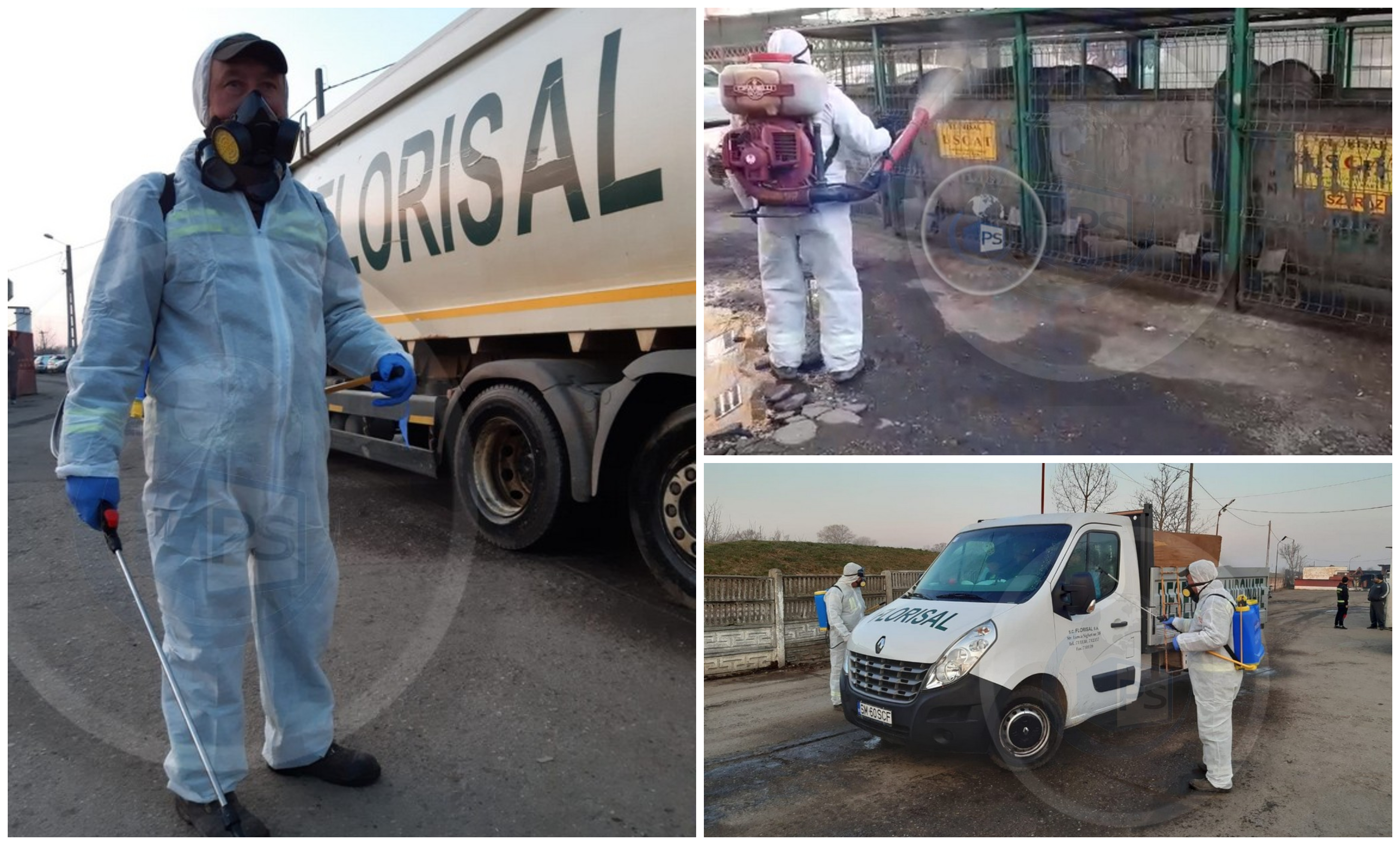 FOTO/VIDEO. ”Noroc” cu COVID19. Florisal curăță și dezinfectează tot în Satu Mare