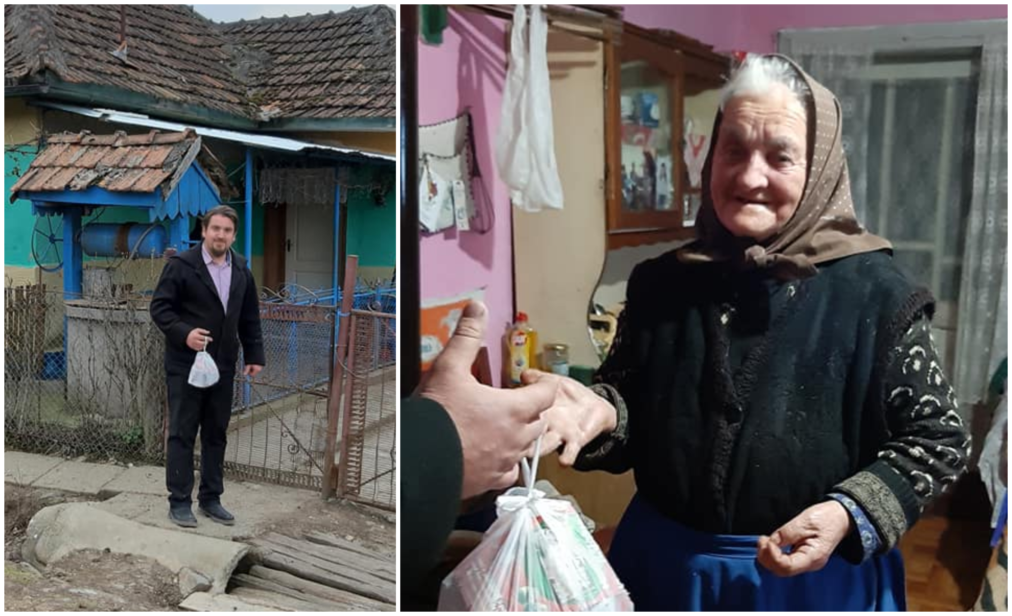 FOTO. Preotul model din județ: face cumpărături pentru bătrâni, să îi protejeze
