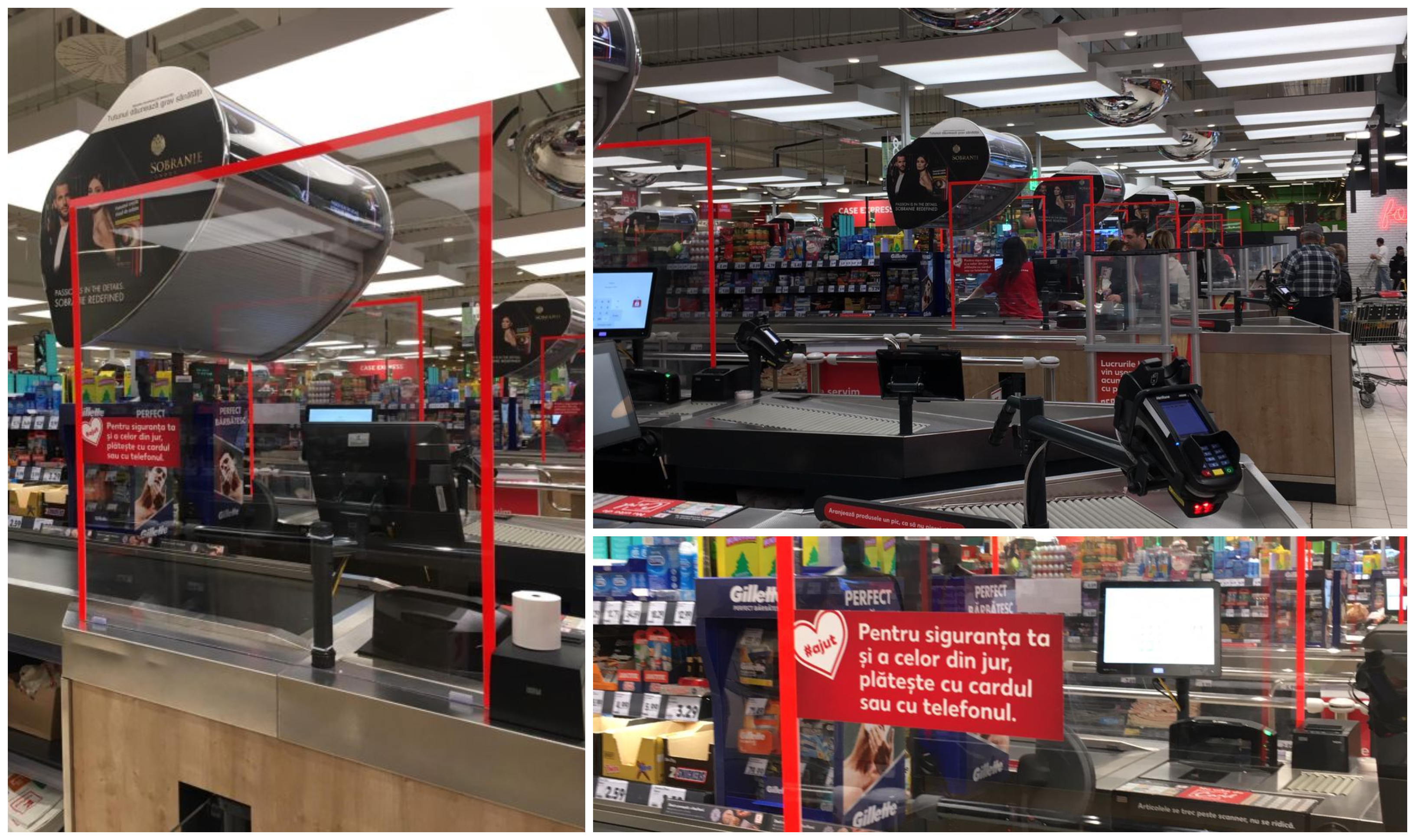 FOTOGALERIE. Geamuri de protecție anti-COVID19 la Kaufland! Mesaj pentru clienți