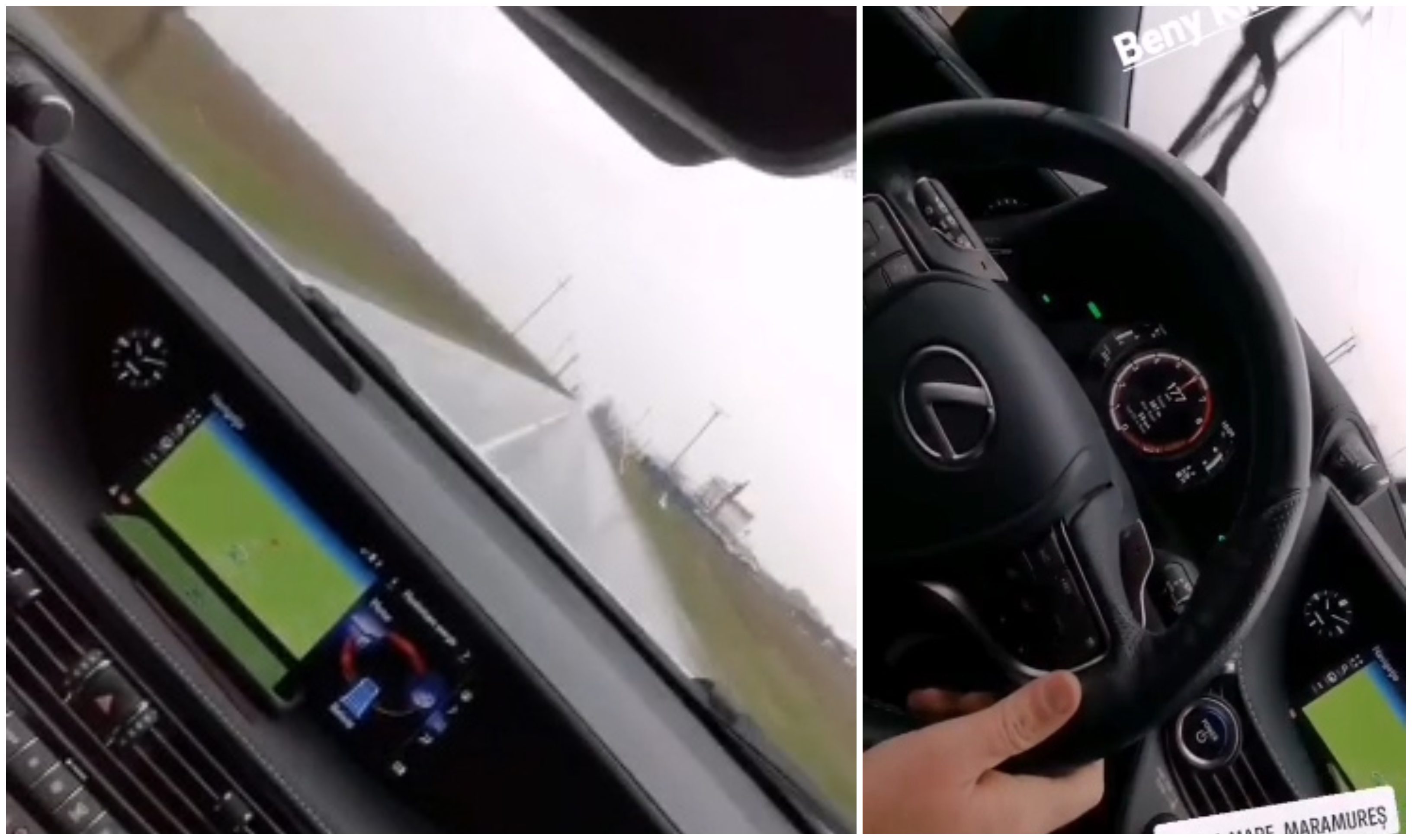 VIDEO. Un fost consilier județean și un fotbalist ”zboară” cu Lexus-ul pe DN